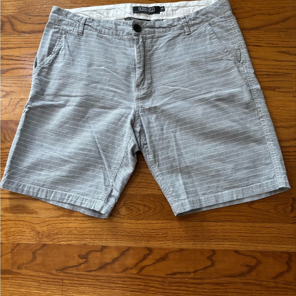 Ezekiel Gray Flat Front Shorts Versatile Style